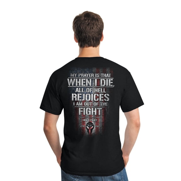HOLD FAST Mens Short Sleeve Casual T-Shirt, CS Lewis, Black, SM