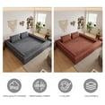 thumbnail image 6 of Modern Sofas Sofa Bed with Rectangle Pillow and Cushions, Convertible Chair, Floor Couch and Sleeping Mattress, Folding Memory Foam Sleeper Lounge Couch for Bedroom, Orange,Rustic Sofas, 6 of 13