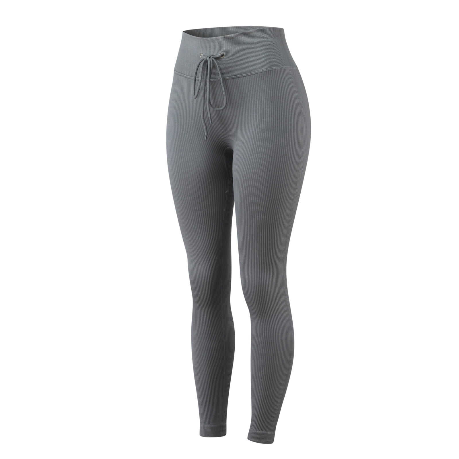 Huaai Women's Solid Pants Tummy Control Workout Leggings High Waist Yoga Pants  Plus Size Pants For Women Black L 