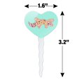 thumbnail image 6 of Leopard Gecko Heart Love Cupcake Picks Toppers Decoration Set of 6, 6 of 6