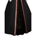 thumbnail image 4 of FASHIONWT Women Plus Size Solid Retro Gothic Long Sleeve Draw String Ruffle Outfit Dress, 4 of 4