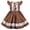 Brown Lace, variant on Girls Dress Polka Dot Overlap Design With Trim Yellow 4