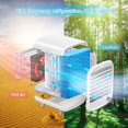 thumbnail image 2 of Portable Air Cooler USB Mobile Air Conditioner, 4 in 1 Quiet Air Conditioner Fan Humidifier Purifier, Mini Personal LED Air Cooler for Home Office Bedroom, 16.5*15.1*22cm, 2 of 5