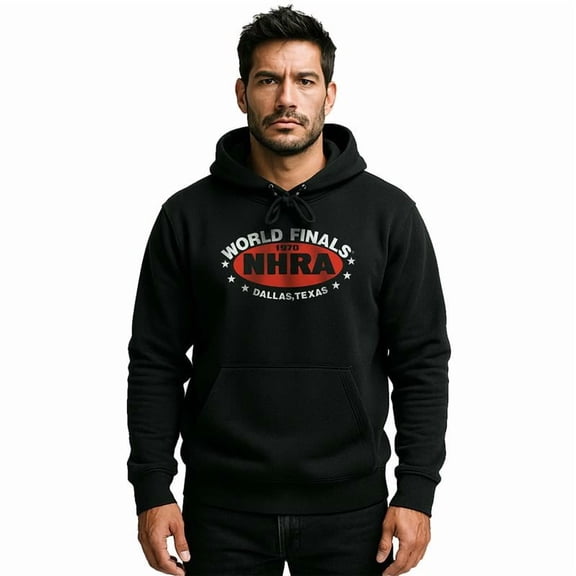 National Hot Rod Association NHRA Car Fastest Vehicles Vintage SPEED FOR ALL Dallas Texas on Black Adult Hoodie-Medium