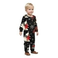 thumbnail image 6 of Odeerbi Christmas Onesie Pajamas for Family Holiday Hooded Sleep Jumpsuit Long Sleeve Family Christmas Pajamas Matching Sets Kids Print Jumpsuit Sleepwear Xmas PJs Set Blue, 6 of 7