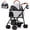 Gray, variant on CLOUDREST PRO Pet Stroller, Folding Dog Stroller for Small Medium Dogs & Cats, 3-in-1 Detachable Carrier Stroller with Cup Holder & Breathable Mesh Windows, Storage Basket & Shock Absorbing Wheels