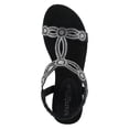 thumbnail image 3 of PATRIZIA Women’s Shining Slip-On Wedge Sandals – Crystal Embellished Cut-Out Design ladies slides with Comfy Silky Wrap and Flexible Rubber Sole, 3 of 7