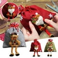 thumbnail image 2 of Under 10 Gift Wrapping Paper Bags Drawstring Xmas Candy Bags Santa Sack Backpack for Christmas Party Favors 3PC, 2 of 9