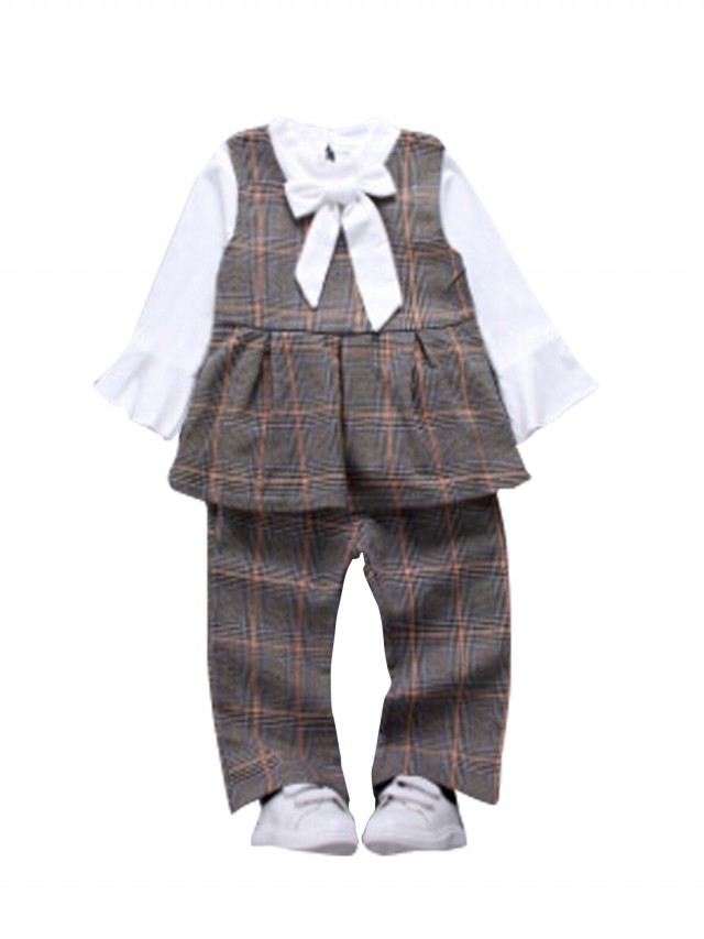 Details about / 3pcs Baby Kids Boys Dress Suit Coat+Plaids Shirt+Denim Pants Outfits Clothes Set