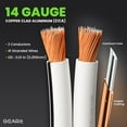 thumbnail image 3 of GearIT Pro Series 14 AWG Speaker Wire Copper Clad Aluminum, Great for Home Theater Speakers and Car Audio, White, 100 Feet / 30.48 Meters, 3 of 8