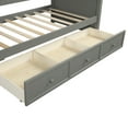 thumbnail image 6 of Rhomtree Twin Size Wood Daybed with 3 Storage Drawers Bed Frame Sofa Bed for Living Room Bedroom Kids Tees Boys Girls Guests (Grey with Drawers), 6 of 8