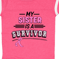 thumbnail image 4 of Inktastic My Sister is a Survivor Breast Cancer Awareness Boys or Girls Baby Bodysuit, 4 of 5