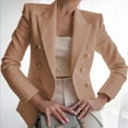 thumbnail image 1 of Womens Casual Pocketed Office Blazers Draped Open Front Cardigans Jacket Work Suit Red, 1 of 3
