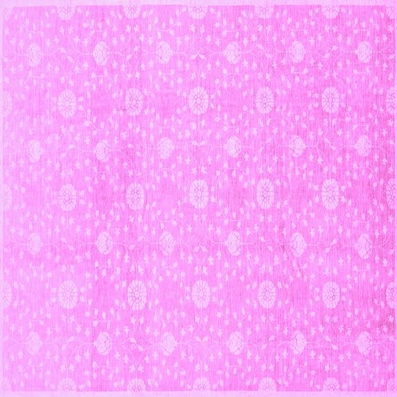 Ahgly Company Indoor Square Oriental Purple Traditional Area Rugs, 5' Square