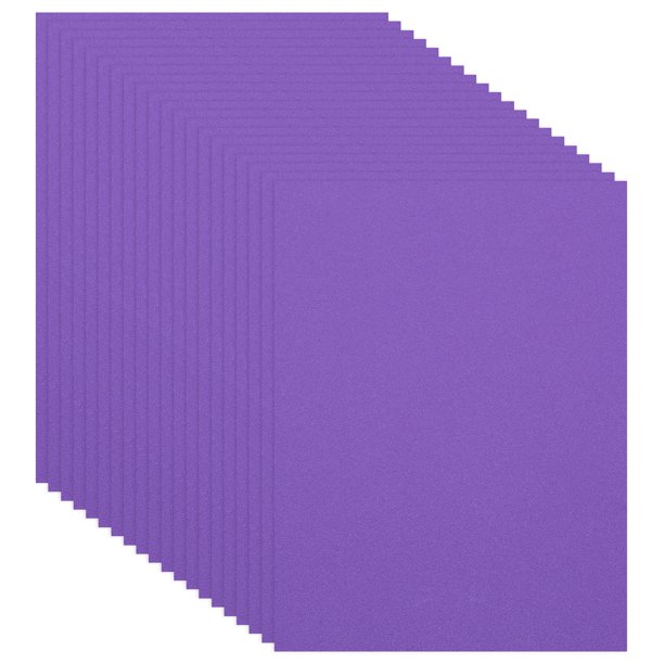 Uxcell 20Pcs Hojas de Espuma EVA Púrpura, 15.7 x 11.8 Pulgadas 1mm Grosor Hojas para Manualidades