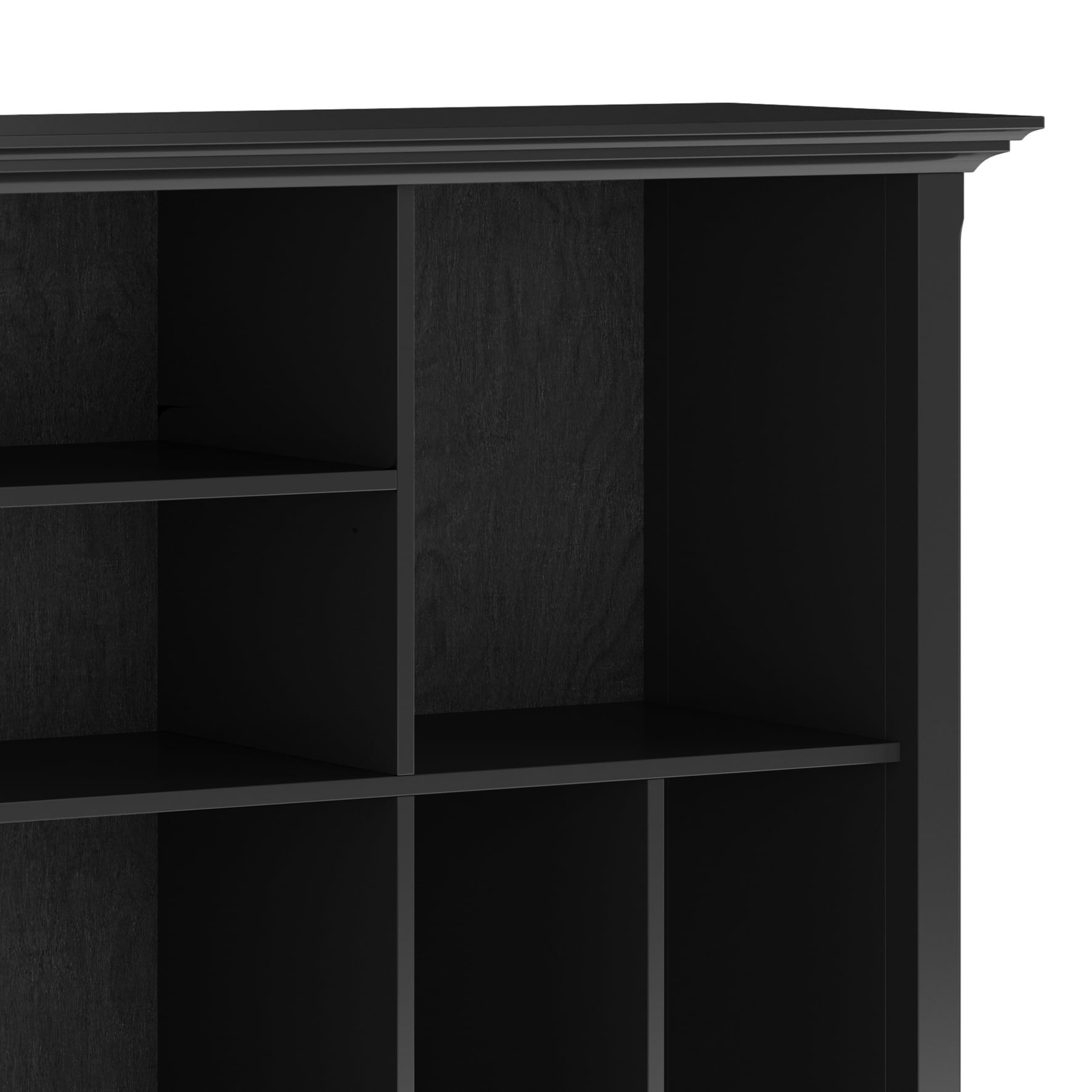 Simpli Home Amherst SOLID WOOD 44 inch x 44 inch Transitional Multi Cube Bookcase and Storage Unit in Black