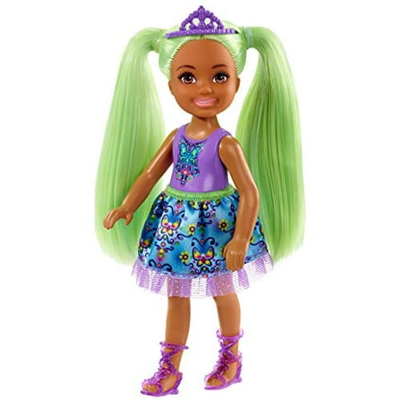 Barbie Dreamtopia Chelsea Sprite Doll, 7-inch, with Green Hair