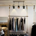 thumbnail image 5 of LNC Track Lighting Industrial Wood Canopy Ceiling Lights 3-Light Adjustable, 5 of 7