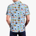 thumbnail image 3 of Balery Kawaii Sushi (2) Printed Men’s Short Sleeve Polo Shirt, Midweight Men's Shirt,Golf Polo shirts -Large, 3 of 8