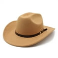 thumbnail image 4 of ZHOGXU Cowboy Hat For Men And Women With Decoration Ethnic Style Wide Brim Stylish Comfortable Caps For Country Dance Party Stage Performance Gold One Size, 4 of 4