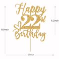 thumbnail image 4 of Cake Topper Yotawebery con brillo dorado Feliz 22.º cumpleaños, 4 of 5