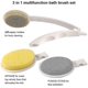 thumbnail image 4 of Bath Brush, Back Brush Shower Long Handle 3 In 1 Sponge Pumice Stone Body, 4 of 5