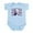 Sky Blue, variant on - George Washington Body Suit - Baby Light Bodysuit, Size Newborn - 24 Months
