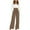 Khaki, variant on XFLWAM Wide Leg Pants for Women High Waist Dressy Bow Tie Pant Work Business Casual Trousers with Pockets Beige S