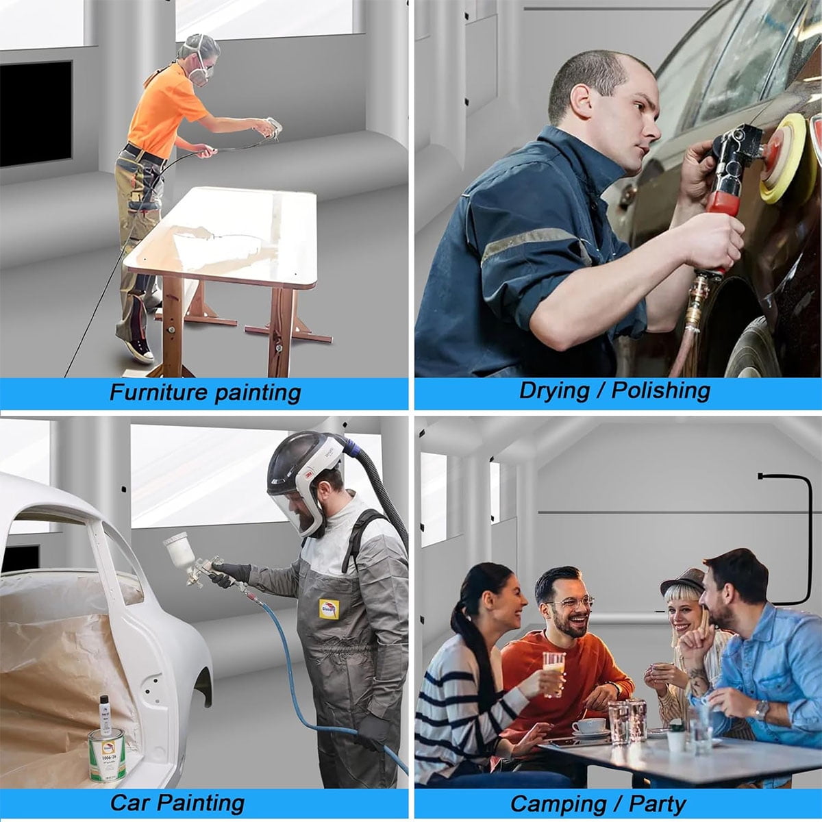 xhyhwyd Inflatable Paint Booth, 26X14.5X9.7Ft Inflatable Spray Booth Tent