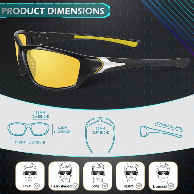Sunier Polarized Night Vision Sports Sunglasses photo 6