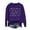 Purple, variant on ibuvkizy Womens Sweatshirt Round Neck Printed Sweatshirts Long Sleeved Pullover Top Sweatshirt Pink,XS