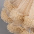 thumbnail image 6 of IBTOM CASTLE Toddler Baby Girls Shiny Sequin Heart Pageant Dress Sequins Heart Tulle Tutu Dress Flower Wedding Princess Birthday Party Prom Gown 18-24 Months Champagne, 6 of 7