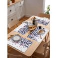 thumbnail image 5 of Eucalyptus Purple Placemats Set of 6,Washable Woven Burlap Cloth Fabric Placemat for Square/Rectangle/Round/Oval Dining Table,Easy Clean Place Mats for Kids Gradient Modern Minimalist Aesthetic Leaves, 5 of 6
