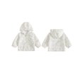 thumbnail image 3 of RUINIXCW Toddler Girl Fall Jacket Flower/Rugby Print Hooded Zipper Long Sleeve Coat, 3 of 8