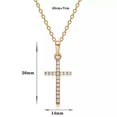 thumbnail image 3 of Cross Pendant Necklace Chain Silver Gold Colour, 3 of 3