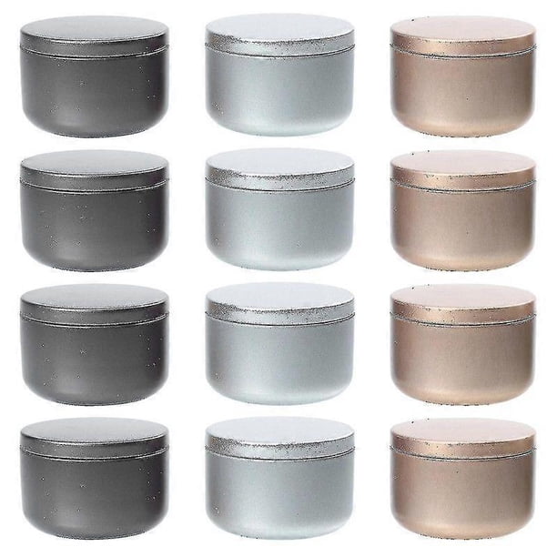 12 latas de té de hojalata, recipientes para hojas de té, soportes para té para el hogar y la oficina.