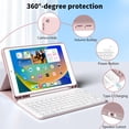 thumbnail image 2 of Funda con teclado kenke para iPad de 9ª, 8ª y 7ª generación de 10,2 pulgadas, color rosa, 2 of 7