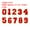Red with Gold Edge, variant on Uxcell Chenille Number Patches Self-Adhesive Number Patch Appliques Stickers for DIY Clothing Hat Decor Yellow with Gold Edge