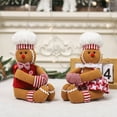 thumbnail image 5 of ZHaobin Christmas Decorative Articles Cartoon Couples Gingerbread Man Doll Wine Bottle Holding Bottle Cover Wine Bottle Decoration (Girl), 5 of 7