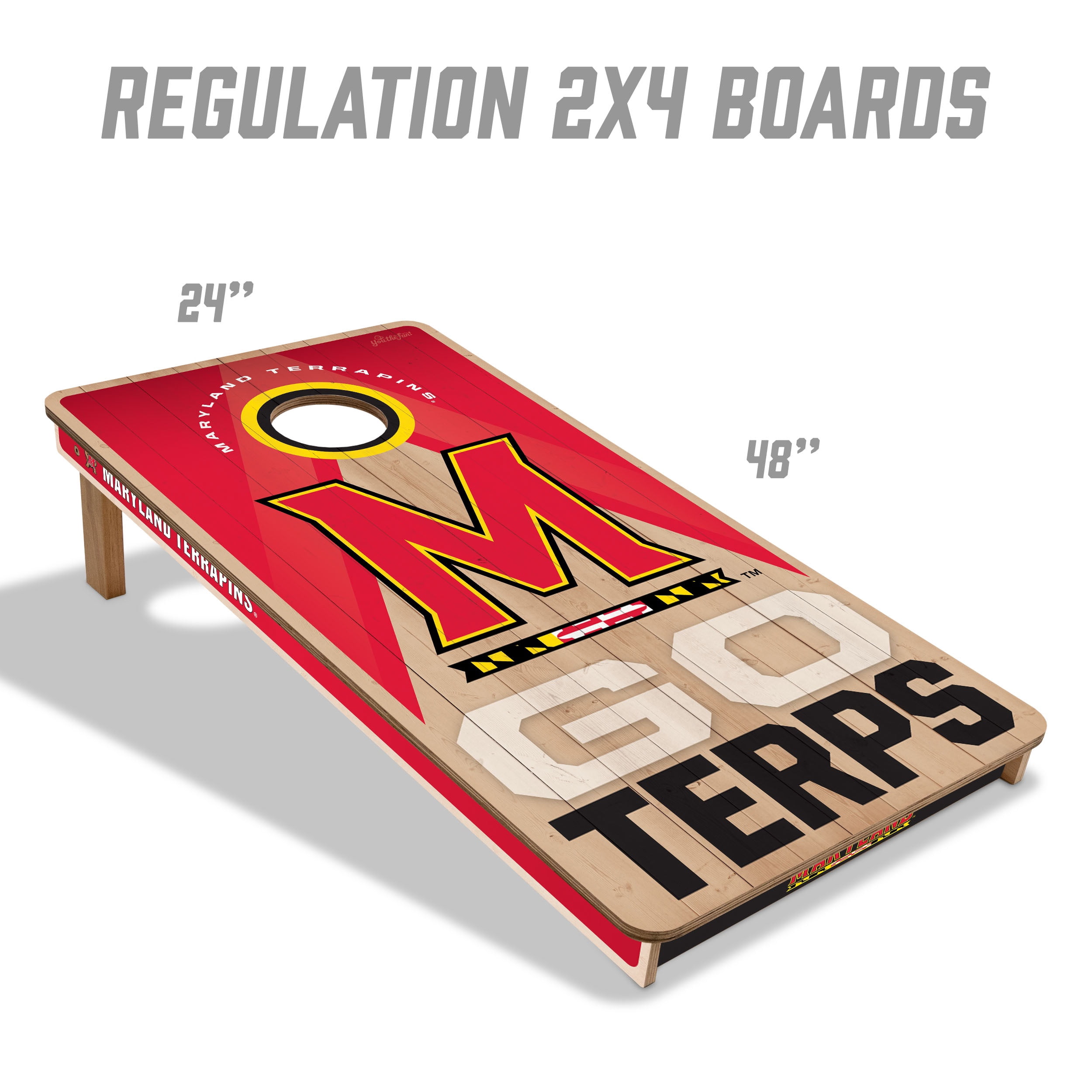 YouTheFan NCAA Maryland Terrapins 2x4 Slogan Series Cornhole