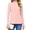 Light Pink, variant on OutfitShow Womens Mock Turtleneck Long Sleeve Shirts Tunic Tops Women Plain Thermal T-Shirts