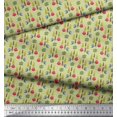 thumbnail image 3 of Soimoi Georgette Viscose Fabric Text,Tree & Owl Cartoon Print Fabric by The Yard 42 Inch Wide, 3 of 3