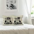 thumbnail image 3 of King Queen of The Camper Throw Pillow Covers, Funny Camping Camper Gifts for Couples, Couple Camping Pillow Cases 18 x 18 Inch Home RV Camper Room Bed Sofa Decor Set of 2, 3 of 6