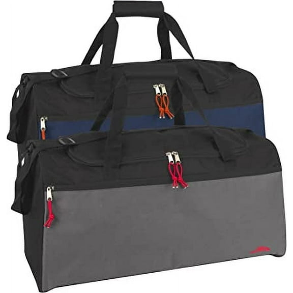 24 Pack Bulk Duffel Bags with Compartments; 55 Liter 24 Inch Duffle Bags for Travel, Large for Men and Women