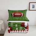 thumbnail image 4 of Rugby Field Quilt Cover Sports Balls Printed Bedding Kids Home Decor Rugby Football Comforter Cover Set with 1 Comforter, 1 Pillowcases Twin 68x86inches, 4 of 5