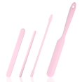 thumbnail image 1 of Set de espátulas de cera Aysatogc de silicona antiadherente, 4 unidades, color rosa, 1 of 7