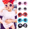thumbnail image 2 of Lunettes de Soleil Rondes pour Enfants Filles UV-400 Lunettes de Protection en Plastique pour Bébé, 2 of 5