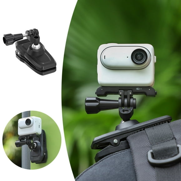 Klonfd Accessoires pour Caméra Compatibles avec Support Polyvalent pour Caméra d'Action GO3, Pince Sac à Dos Durable pour Diverses Caméras d'Action, Y Compris des Séries
