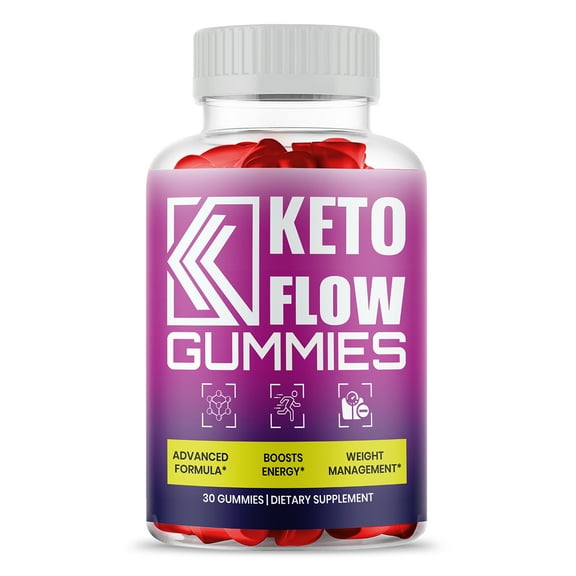 Keto Flow Gummies, Apple Cider Vinegar, Vitamin B12, Powerful Supplement, 30 Gummies (1 Pack)