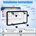 thumbnail image 5 of HUGFEGWE 2 Pack License Plate Frame Cover, Cover Curved Surface Design Clear License Plate Protector with Frame, Bubble Covers Protect Your Front & Back License Plate Frame Automotive AZ824-24714, 5 of 5